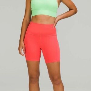 Lululemon Size 8 Align Short 6" Desert Red High Rise Biker Style